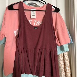 Womens peplum tank top